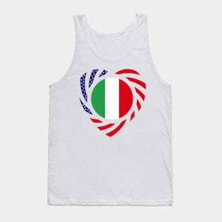 Italian American Multinational Patriot Flag (Heart) Tank Top